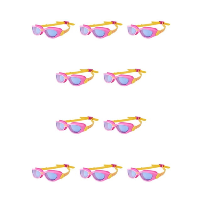 Eigraketly Gafas de natación Clear View, elásticas para adaptarse a la estructura facial, correa ajustable, anillo hermético de alta azul rosa naranja 10piezas