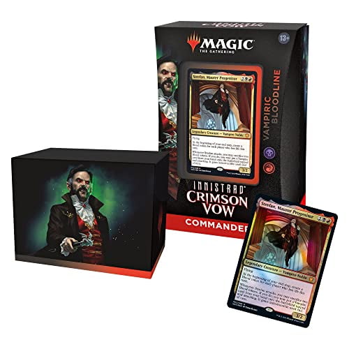 Magic: The Gathering Innistrad : Crimson Vow Deck de Commander  Lignée Vampirique (Noir-Rouge)