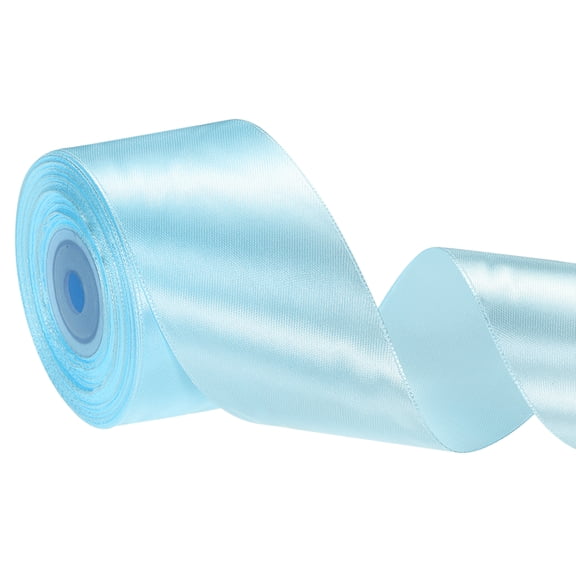 Uxcell Satin Ribbon (24 Yards, 2" Wide, Blue) Single Face Solid Fabric Ribbon, Suit for Craft/DIY/Gift Wrapping/Hair Bows/Floral Bouquets/Wedding/Birthday/Party Decoration