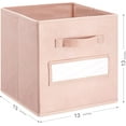 thumbnail image 3 of 13x13 Inch Cube Storage Bins(Set of 8)-Basket Bins with 8 Labels Window Cards & a Pen - Collapsible Storage Organizer Boxes Cube For Nursery Home & Office-Pale Dogwood, 3 of 10