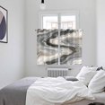 thumbnail image 4 of Grey Ombre Marble Kitchen Curtains 63 Inch Length, Abstract Modern Art Grommet Top Bedroom Living Room Curtains, Light Filtering Cafe Curtain Drapes 2 Panels Set 104''x63'', 4 of 9