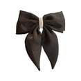 thumbnail image 2 of LSLJS Silk Satin Hair Bows for Women, Large Ribbon Bow Hair Clip Oversized Long Tail Bowknot Barrettes with Pearl Design Cute sweetness Hair Accessories Valentines Gifts Soft Hairpin Bows for Girls, 2 of 6