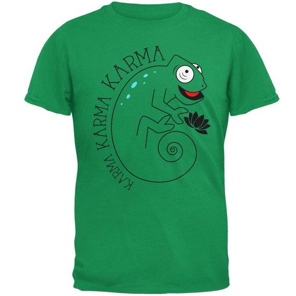 Karma Karma Karma Chameleon Mens T Shirt Irish Green 3X-LG