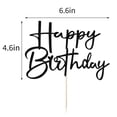 thumbnail image 3 of Decoración para tartas Sleyberoy con purpurina para cumpleaños hecha a mano, color negro, 3 of 9