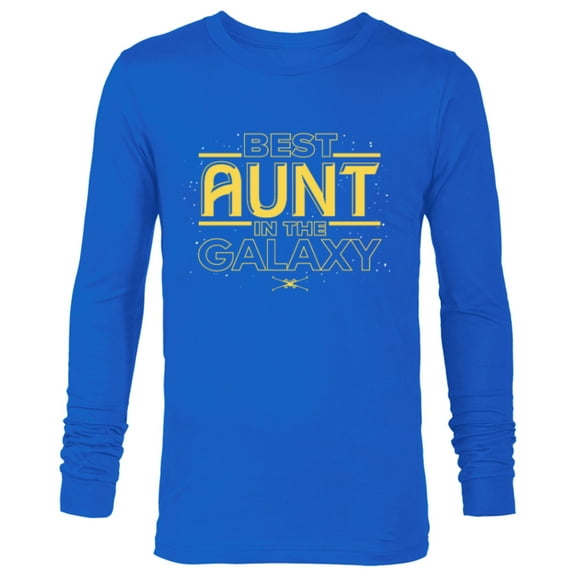 Star Wars Best Aunt in the Galaxy Birthday Mother’s Day - Long Sleeve T-Shirt for Men - Customized-Navy