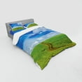 thumbnail image 3 of Ambesonne Nature Bedding Set 3 Pcs, Path in Meadow Rural, Twin XL, Blue, 3 of 3