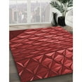 thumbnail image 3 of Ahgly Company Machine Washable Indoor Round Transitional Tomato Red Area Rugs, 5' Round, 3 of 7