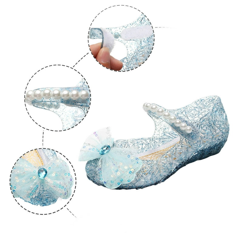 BOBOGOJP Princess Costumes Jelly Flats Shoes, Cosplay Birthday