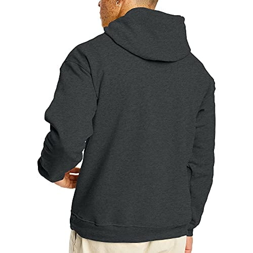 Hanes mens Pullover Ecosmart Hooded Sweatshirt Hoody, Charcoal Heather, Large US Hanes Hanes