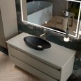 thumbnail image 2 of Dax Grace Solid Surface Oval Vessel Basin Black Matt - (20" X 10"), 2 of 4