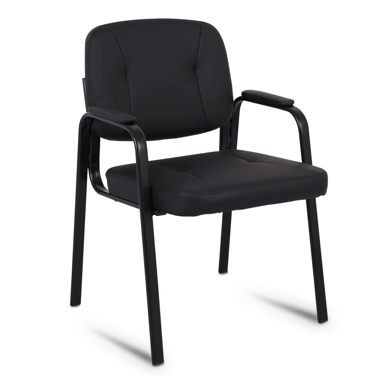 CLATINA Waiting Room Guest Chair with Bonded Leather Padded Armrest for