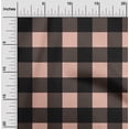 thumbnail image 1 of oneOone Cotton Poplin Peach Fabric Gingham Check Quilting Supplies Print Sewing Fabric By The Yard 42 Inches Wide, 1 of 4