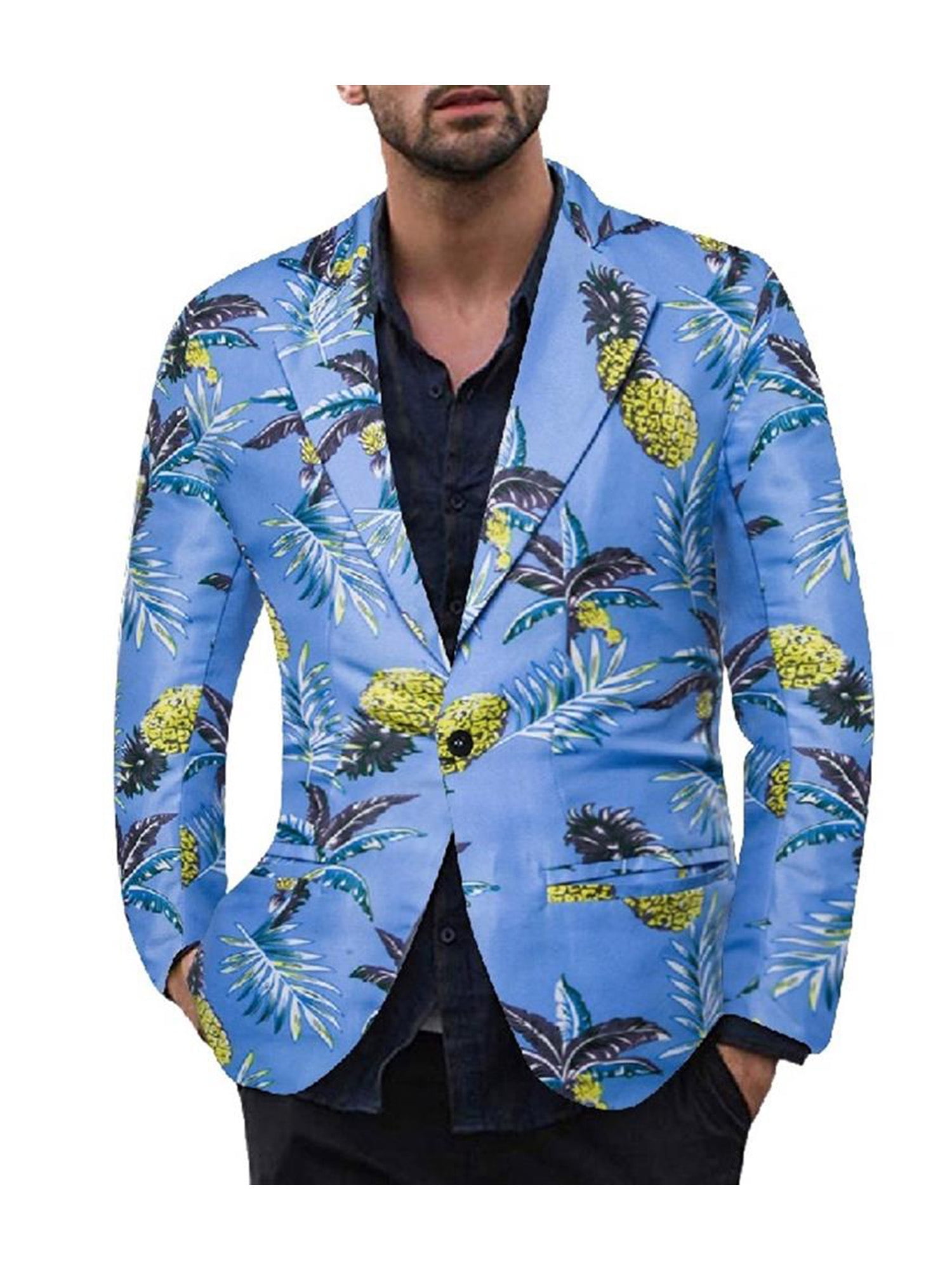 Men's hawaiian shop print blazer