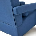 thumbnail image 7 of Modern Accent Chair, Mid-Century Living Room Chair with Waist Pillow and Solid Wood Frame, Indoor Lounge Chair for Bedroom Reading Room, Navy Blue, 7 of 7