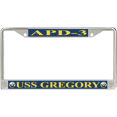 thumbnail image 1 of USS Gregory APD-3 License Plate Frame, 1 of 1