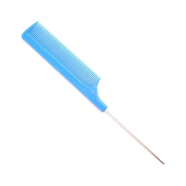 Tail Comb Plastic Portable Different Colors New-style Bright Exquisite Appearance Easy Installment Long Service Life Hair Picks Blue