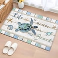 thumbnail image 3 of Sea Turtle Front Door Rugs 2x3 ft Ocean Starfish Shell Wood Grain Rope Small Rug for Entryway Non Slip Washable Bathroom Door Mat Absorbent Floor Mat for Indoor Entrance, 3 of 9