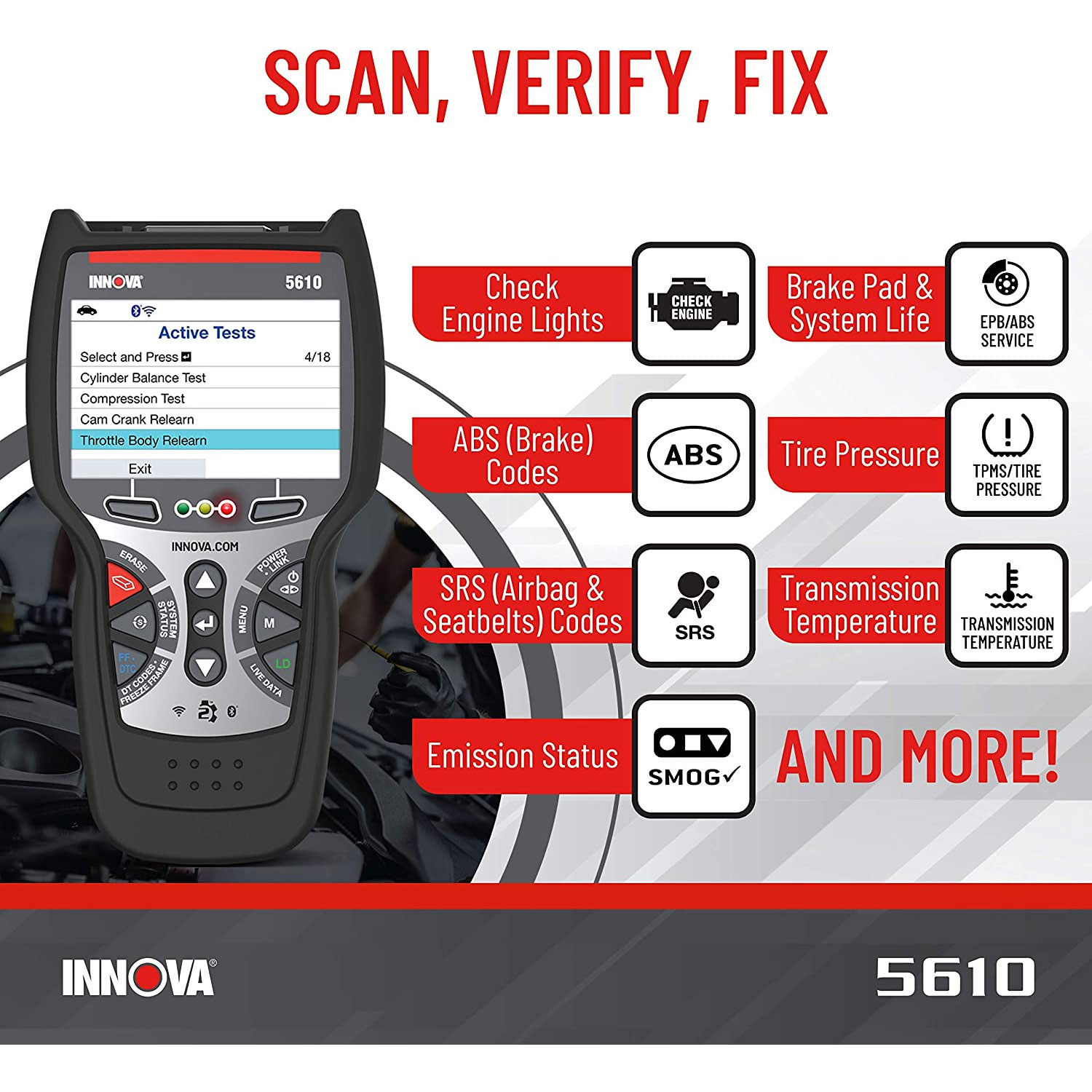 INNOVA 5610 CarScan Pro Bluetooth Code Reader Vehicle Diagnostic Scanner Tool - image 2 of 8