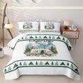 thumbnail image 2 of Catabedysis Watercolor Camping Quilt Full,Camper Mountain Print Full Bedspread Sets For Boys,Multicolor,3 Pieces, 2 of 7