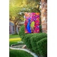 thumbnail image 4 of Oil Painting Colorful Feathers Beautiful Peacock Animal House Flag 28" x 40" Double Sided Polyester Welcome Large Yard Garden Flag for Patio Lawn Home Outdoor Decor, 4 of 6