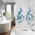thumbnail image 5 of Coolnut Blue Beautiful Butterfly Patterned Hand Towels 2 PCS, Cotton Bath Towel for Drying Face Hands Body Decorative Water Absorbent Lightweight Towels for Bathroom Ktichen Travel Gym, 16"x28", 5 of 6