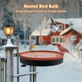 thumbnail image 7 of Gnmfd Heated Bird Bath Heater Thermostatically Controlled Outdoor Pond Heater for Winter Livestock Pets Prevent Freezing Water Trough Small Medium Birdbaths, 7 of 7