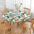 thumbnail image 3 of Pioneer Flower Floral Print Pattern Round Fitted Tablecloth with Elastic Edge,Dining Table Cover Waterproof,Outdoor Round Tablecloth for Camping,Dining,Indoor and Outdoor, 3 of 7