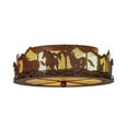 thumbnail image 2 of Meyda Tiffany 81507 Ducks In Flight 3 Light 16" Wide Semi Flush Drum Ceiling Fixture -, 2 of 4