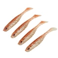 thumbnail image 3 of BIMZUC Soft Bait T Tail Lure AR48 Swimbait 75mm / 2.95 inches 3.2g / 0.11 oz Artificial Tackle for Fisherman Seawater Freshwater Fishing - Orange Color, 3 of 9