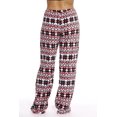 thumbnail image 2 of Just Love Women's Plush Pajama Pants - Cozy Lounge Sleepwear (Coral - Snowflake, 1X), 2 of 2