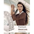 thumbnail image 6 of Wearlizer Stainless Steel Band Compatible with Apple Watch Band for Women 38/40/41/42/44/45/46/49mm, Studded Link Bracelet Strap, Dressy Metal Band for Series 11/10/9/8/7/6/5/4/SE/Ultra, 6 of 7
