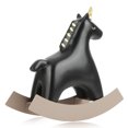 Rocking Horse Statue Black Small 13.5x4.5x14.5cm/5.3x1.8x5.7 Decorative