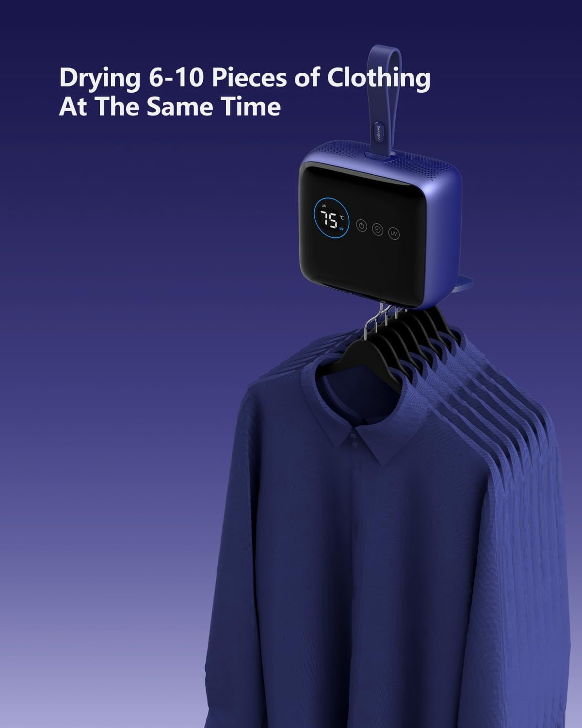 Portable Compact Clothes Dryer, Global Voltage Travel Dryer, Unique Design with 4 Drying Modules, 36-Decibel Silent design, Quiet Efficient Portable Drying System for Home, Travel & Dorm