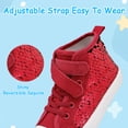 thumbnail image 4 of UYSYZBC Toddler Kids Sequin Canvas Sneaker for Girls Boys High Top Walking Cushioned Sneakers Non-Slip Sparkly Casual School Shoe, 4 of 6