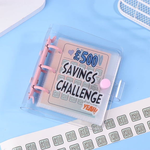PVC Savings Book with 3 Slots for Budgeting and Money Storage, Mini Bound £150/300/500/2100/5000