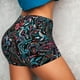 thumbnail image 4 of Fotbe Paisley Shorts Sin Costuras – Shorts Deportivos de Cintura Alta para Mujer, Elásticos para Gimnasio, Yoga, Running o Ciclismo-Small, 4 of 8