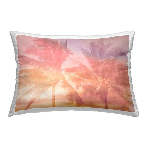 Stupell Industries Tropical Palms Sunrise Decorative Printed Throw Pillow, 14 x 20
