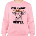 thumbnail image 2 of Not Today Heifer Sweatshirt Unisex Medium Pink, 2 of 5