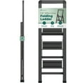 thumbnail image 4 of Sorfey 3-Step Aluminum Foldable Ladder Step Stool Folding Step Ladder, Gray, 4 of 12