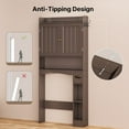 thumbnail image 2 of Noelse  Over the Toilet Storage Cabinet, Over Toilet Bathroom Organizer with 2 Doors, Adjustable Shelves, Toilet Paper Holder, 2 Side Hooks, Space-Saver for Bathroom, Laundry, Brown, 2 of 9