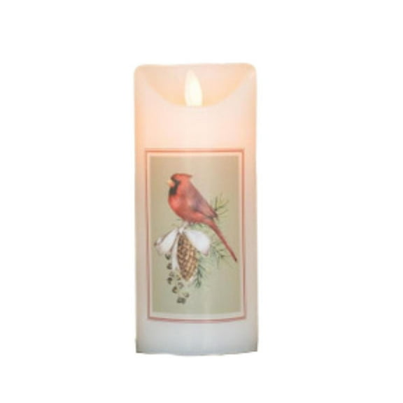Christmas Cardinal Timer Candle - 3x7 Pillar - Ragon House