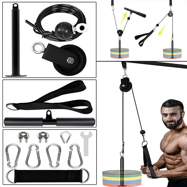 Pulley System Gym Fitness LAT and Lift Pulley System Upgraded DIY