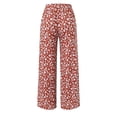 thumbnail image 4 of WILLBEST Pantalones Casuales Holgados de Pierna Ancha para Mujer con Estampado Floral para Primavera y Verano Grande, 4 of 4