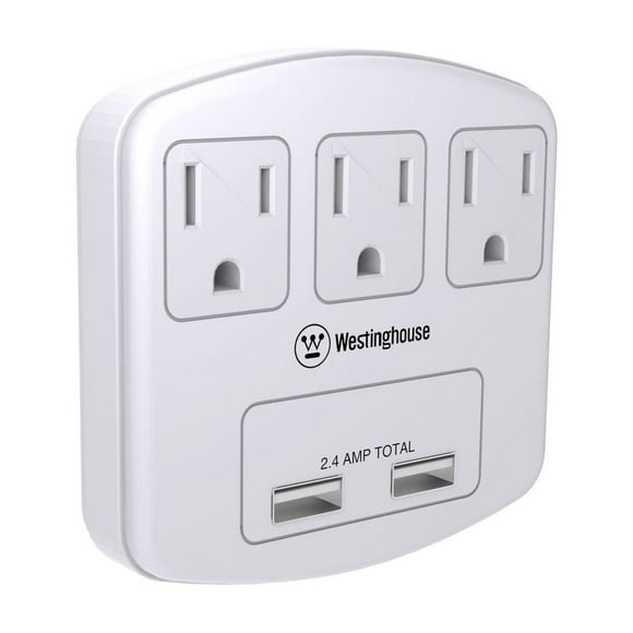 Westinghouse 3-Outlet Wall Tap USB Adapter
