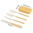 thumbnail image 3 of Straw Travel Utensil Set 4-Piece,Foldable Knife fork Spoon Chopsticks,Portable Cutlery Kit (120g), 3 of 6