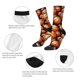 thumbnail image 4 of Fotbe Vintage Basketball Calcetas Largas con Estampado para Hombre y Mujer – Calcetas de Compresión Transpirables y Elásticas, Viajar y Uso Diario Talla 5-11, 4 of 6