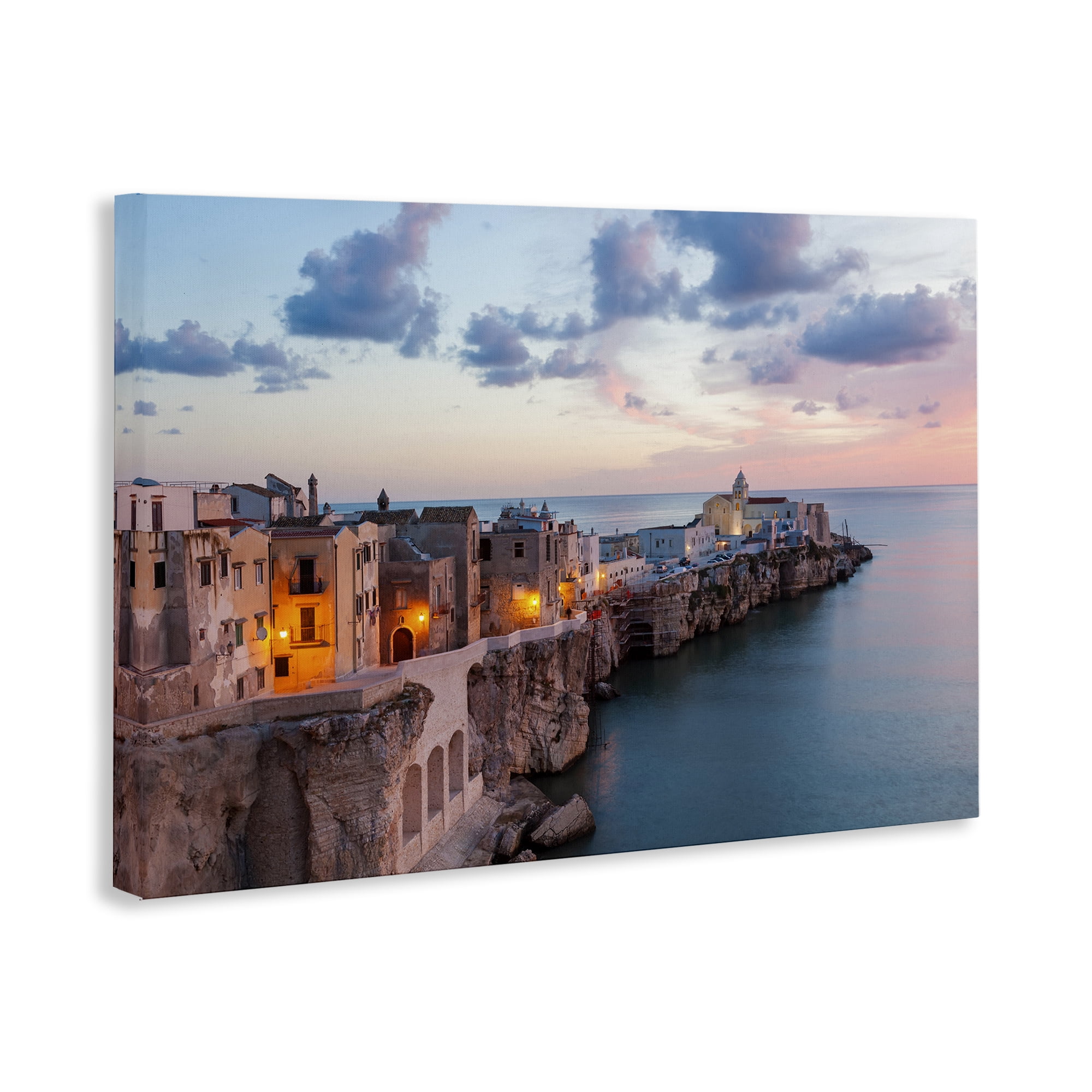 Stupell Industries Coastal City Architecture Cities & Countries Photography Wrapped Canvas Art Print Wall Art, 45 x 30