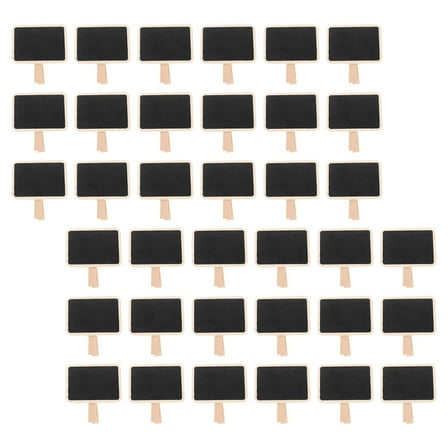 Minkissy Small Chalk Boards Mini Wood Chalkboard Signs Black 50Pcs