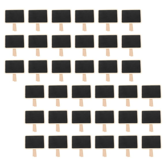Minkissy Small Chalk Boards Mini Wood Chalkboard Signs Black 50Pcs