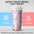 thumbnail image 2 of 18oz Travel Coffee Mug, 316 Stainless Steel Vacuum Insulated Tumbler with 2-in-1 Straw Lid & Strap, Daisy Floral Print, 2 of 6